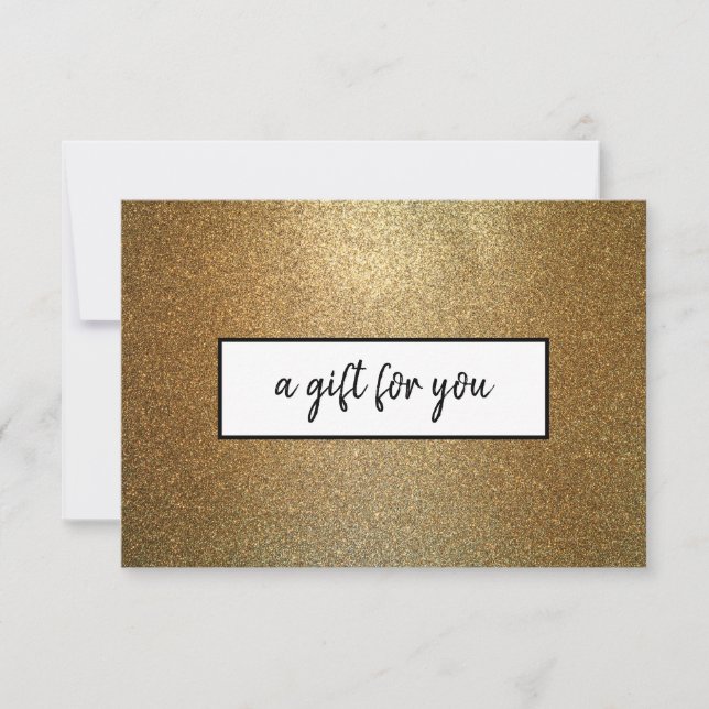 Gold Glitter Business Custom Gift Certificate (Front)
