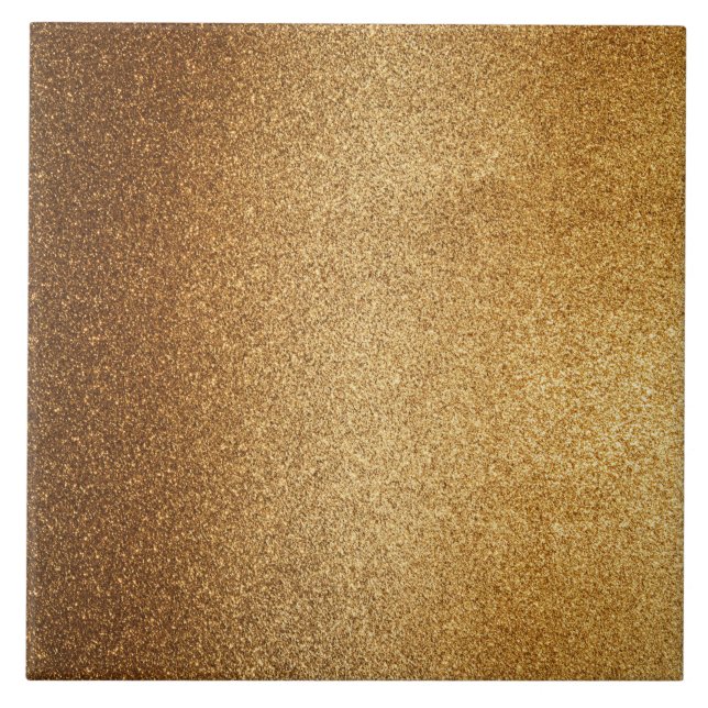 Gold Glitter  Ceramic Tile (Front)