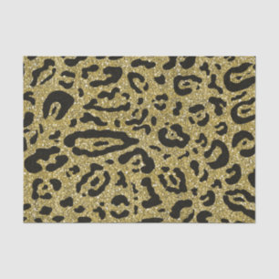 Gold Glitter Cheetah Leopard Animal Print Party  Tissue Paper