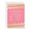 Gold Glitter Chevron Birthday Party | Pink