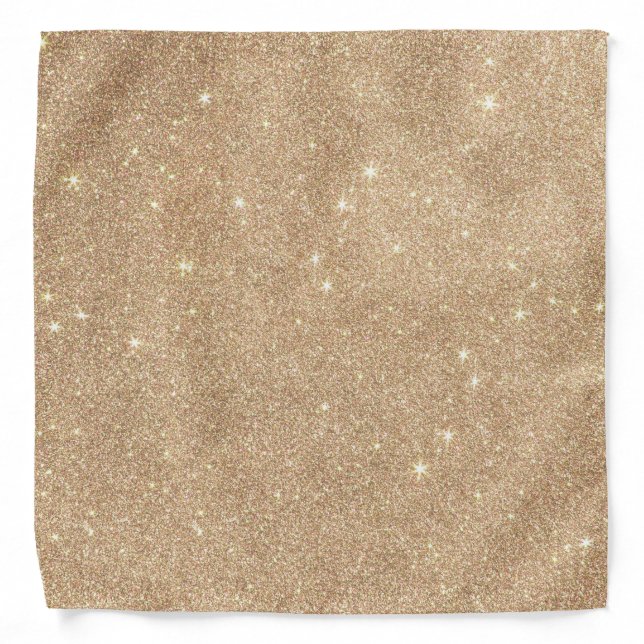 Gold Glitter Chic Glamorous Sparkles Bandana (Front)