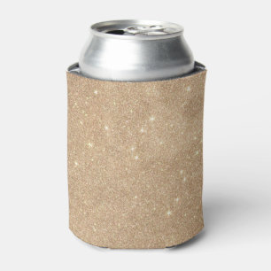 Gold Glitter Chic Glamorous Sparkles Can Cooler