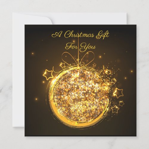 Gold glitter Christmas bulb elegant holiday