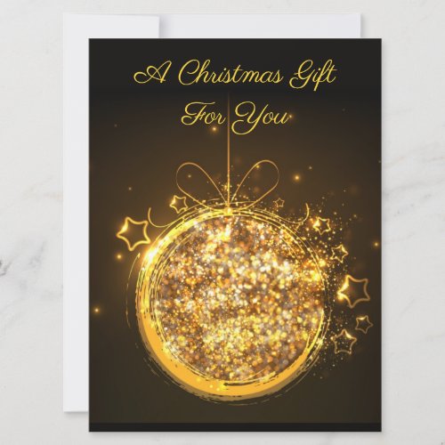 Gold glitter Christmas bulb sparkling holiday
