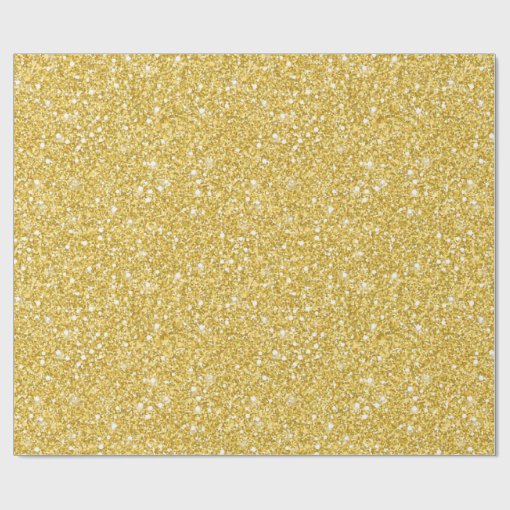 Gold Glitter Christmas Wrapping Paper Zazzle