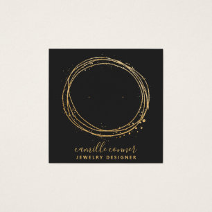 Gold Glitter Circle Jewelry Designer Stud Earring 