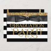 Gold Glitter Class of 2015 Graduation Invitation (Front/Back)