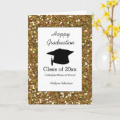 Gold Glitter Class of 2024 Graduation Card (Yellow Flower)