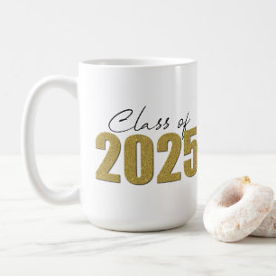 Gold Glitter Class of 2025 Coffee Mug