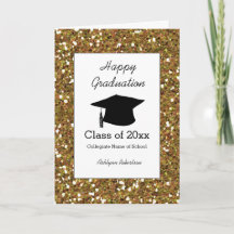 Gold Glitter Class of 2025 Graduation