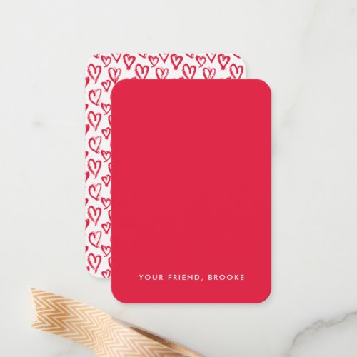 Gold Glitter Classroom Happy Valentineâs Day Note Card