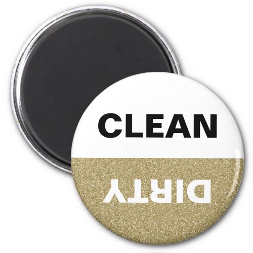 Gold Glitter CleanDirty Dishwasher Magnet