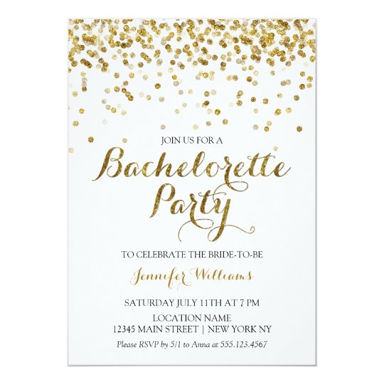 Glitter Bachelorette Invitations 1