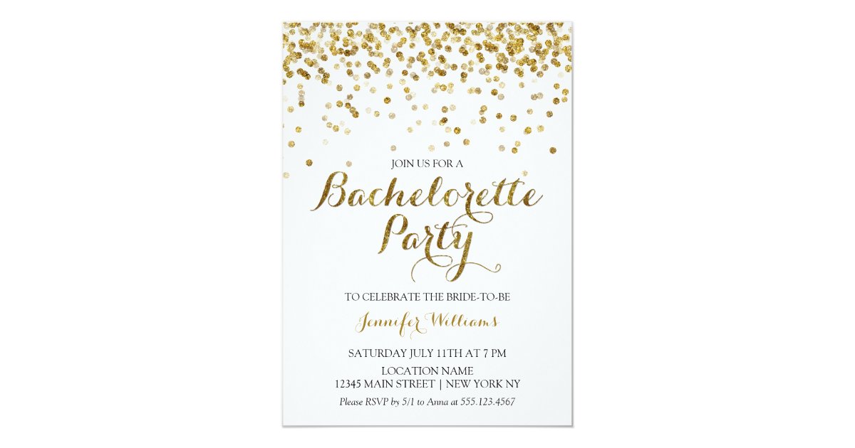 Glitter Bachelorette Invitations 4