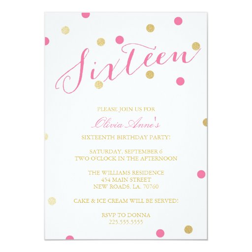 Confetti Birthday Invitations 9