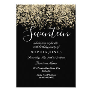 17th Birthday Invitations Zazzle 17th Birthday Invitations Zazzle