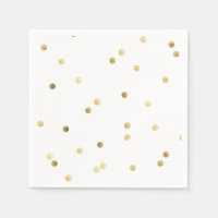 Gold Glitter Confetti Dot Polka Nail Polis Napkins