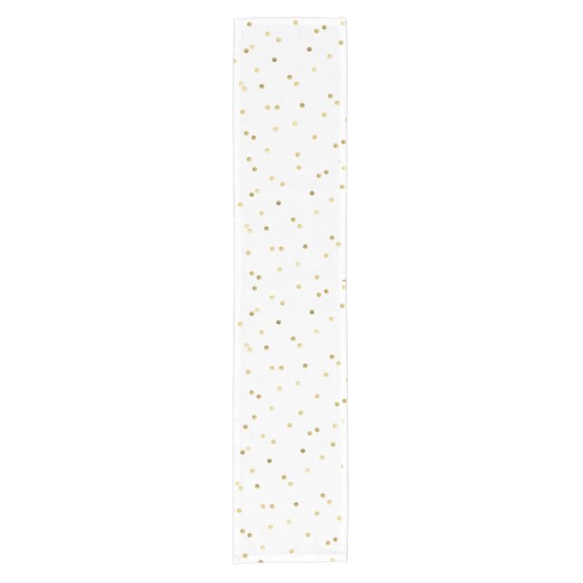 Gold Glitter Confetti Dot Polka Nail Table Runner (Front)