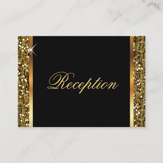 Gold Glitter Confetti Enclosure Card (Front)