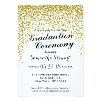 gold glitter graduation invitations amp announcements zazzle invitation graduation ceremony