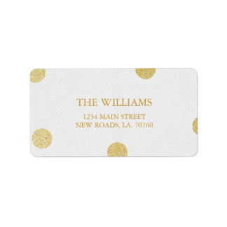 Gold Glitter Confetti Mailing Labels