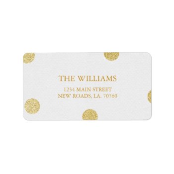 Gold Glitter Confetti Mailing Labels by fancypaperie at Zazzle