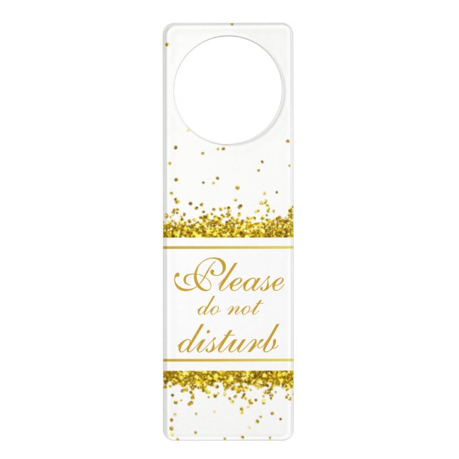 Gold Glitter Confetti Name - Door Hanger (Front)