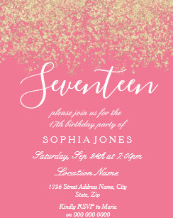 pink seventeenth birthdays gifts on zazzle