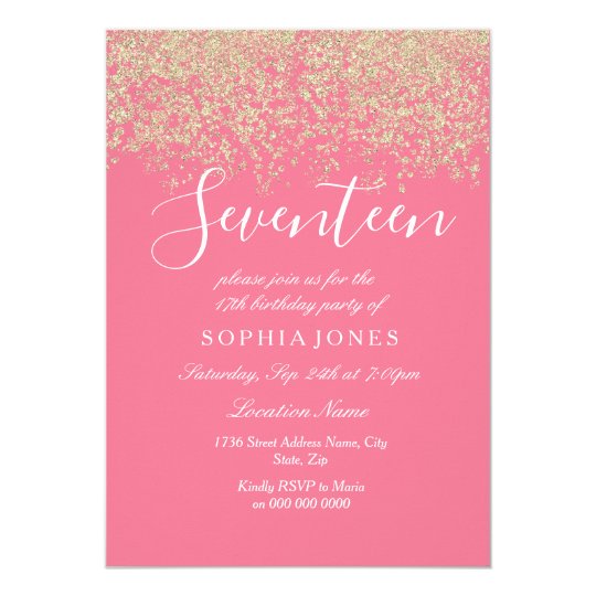 gold glitter confetti pink