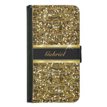 Gold Glitter Confetti Print