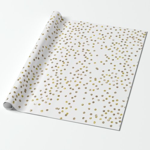 Gold Glitter Confetti Wrapping Paper
