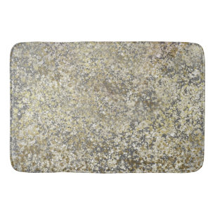 Gold Glitter Crackle Modern Chic Glam Sparkle Bath Mat