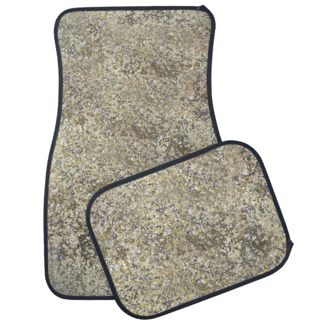 Gold Glitter Crackle Modern Chic Glam Sparkle Car Mat (Set)