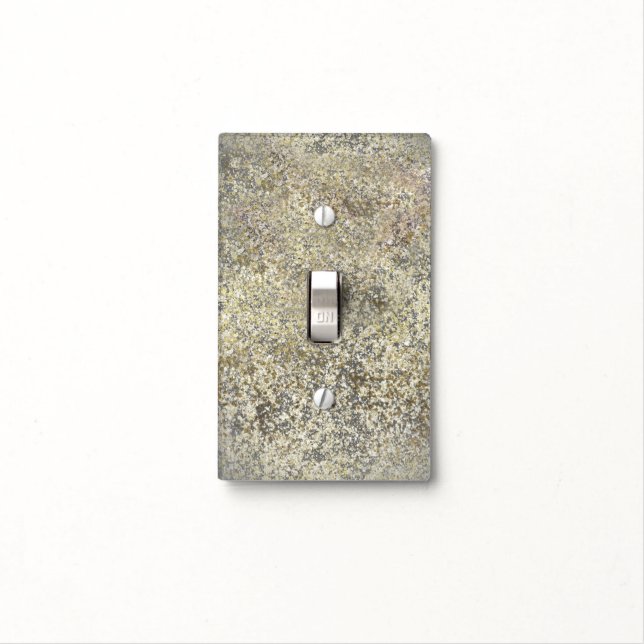 Gold Glitter Crackle Modern Chic Glam Sparkle Light Switch Cover (In Situ)