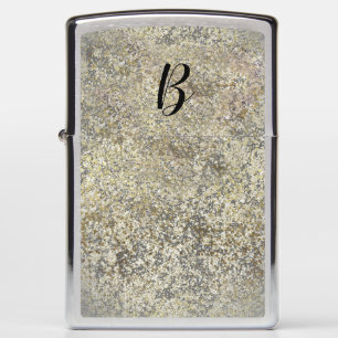 Gold Glitter Crackle Modern Chic Glam Sparkle Zippo Lighter