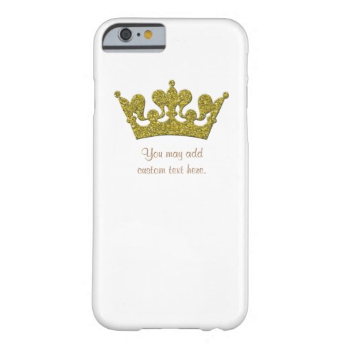 Gold Glitter Crown Royal Phone Case Cover