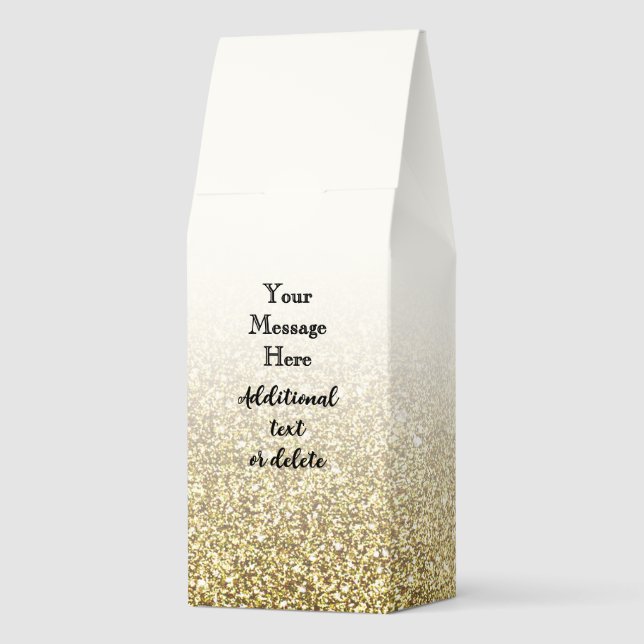 Gold Glitter Custom Message Ground or Beans  Roasted Coffee (Back)