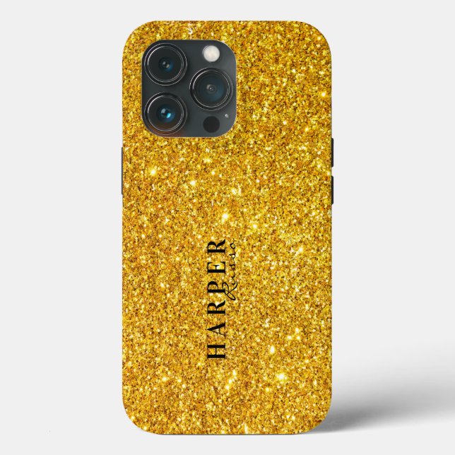 Gold Glitter Custom Name  Case-Mate iPhone Case (Back)