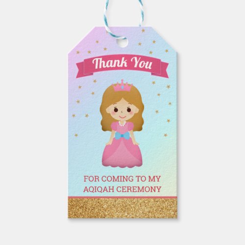 Gold Glitter Cute Little Princess Aqiqah