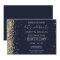Gold Glitter Dark Blue Double Birthday Party 