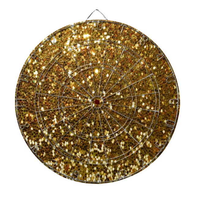 Gold Glitter Dart Board (Front)