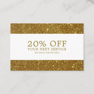 Gold Glitter - Discount Voucher Card