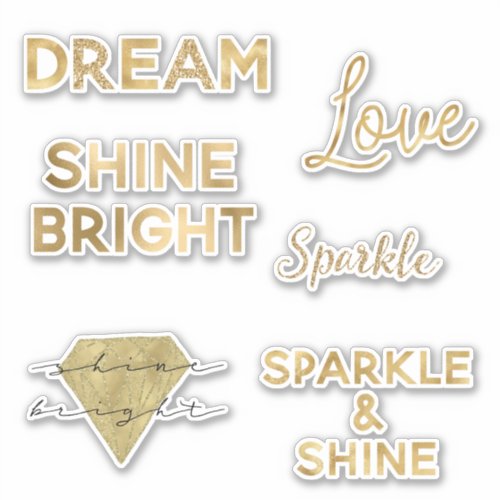 Gold Glitter Dream Sticker