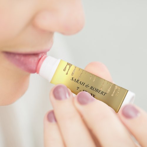 Gold Glitter Drip Wedding Favor