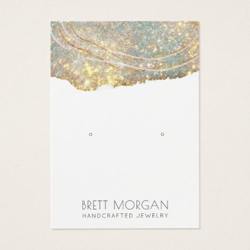 Gold Glitter Earring Jewelry Display Cards