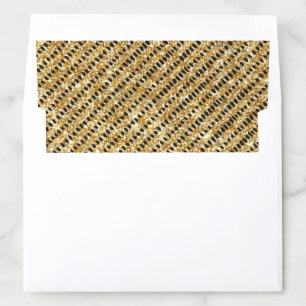 Gold Glitter Effect Birthday Baby Shower Envelope Liner