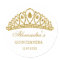 Gold glitter effect tiara Quinceanera