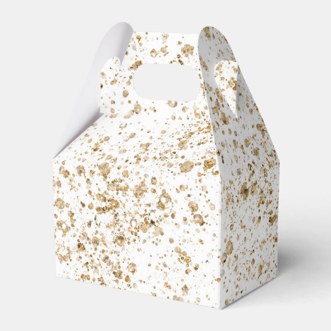 Gold glitter elegant and gorgoeus favor boxes (Front Side)