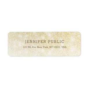 Gold Glitter Elegant Professional Modern Template Label