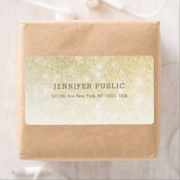 Gold Glitter Elegant Professional Modern Template Label | Zazzle